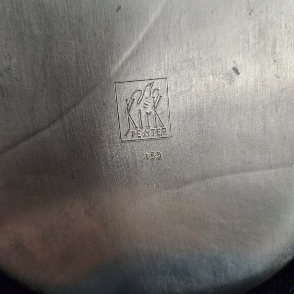 Kirk Pewter 153 Candlestick Holders Pair Vintage Mid Century Modern Set - Picture 3 of 3